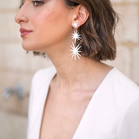 Hushed Commotion Jewelry - Hushed Commotion Elia Laser Cut Bridal Earrings